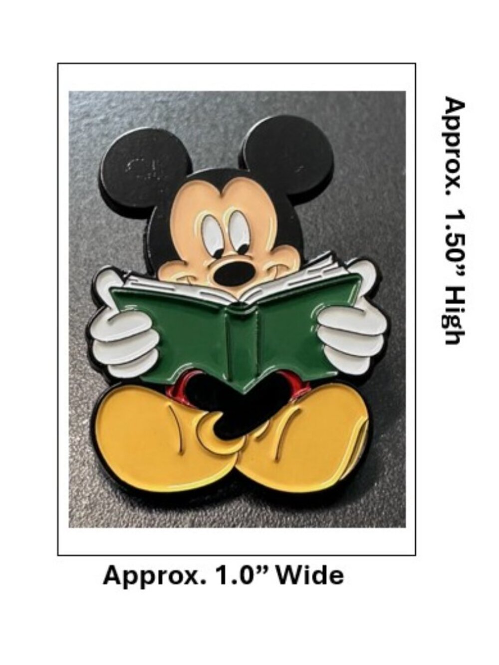DISNEY Mickey Mouse Reading aโ Book Enamel Trading Pin (BRAND-NEW & SO CUTE!) - Picture 3 of 4